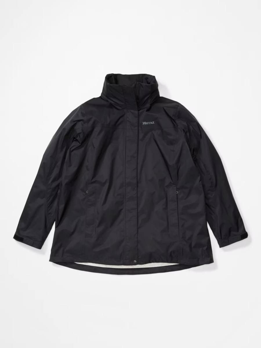 CLEARANCE - Marmot Precip Eco Shell Rain Jacket Black Women's Plus Size 1X - 3X