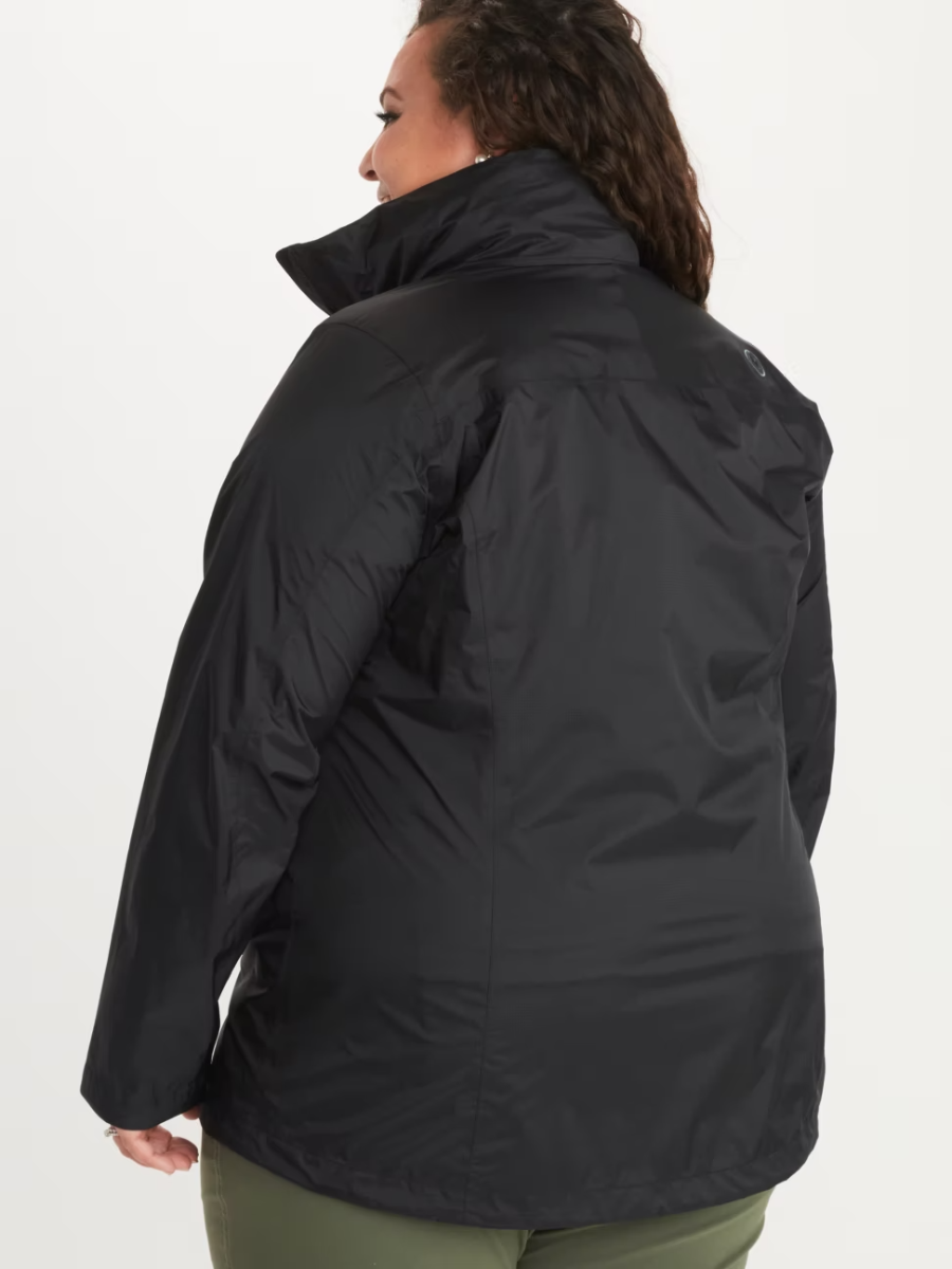 CLEARANCE - Marmot Precip Eco Shell Rain Jacket Black Women's Plus Size 1X