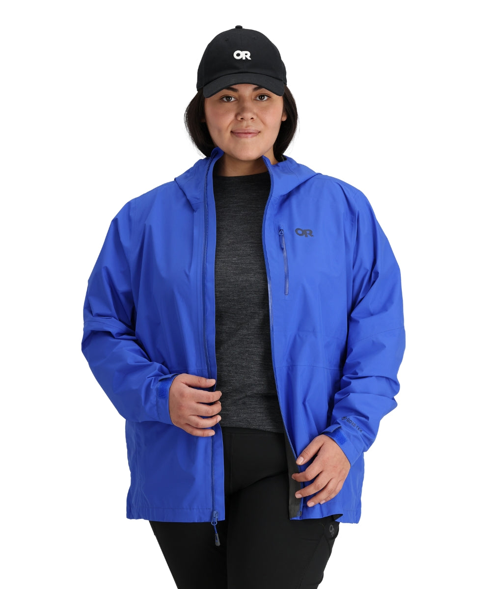Outdoor Research Women’s Aspire II Goretex Rain Shell Jacket Ultramarine sizes 2X & 4X