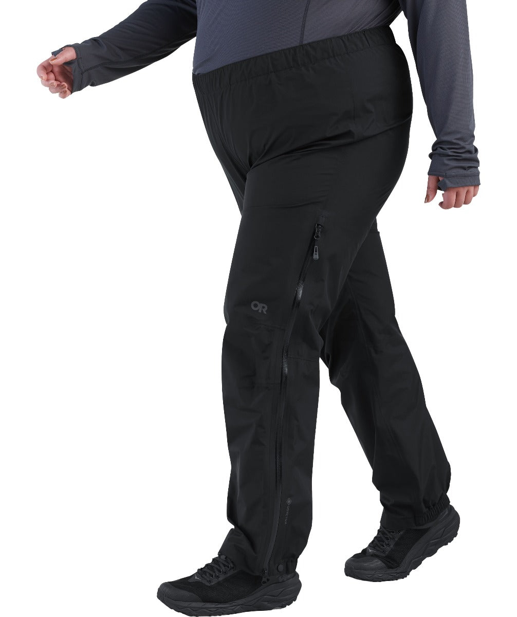 Outdoor Research Aspire 3L Women's Plus Size Rain Shell Pants Black 1X - 4X