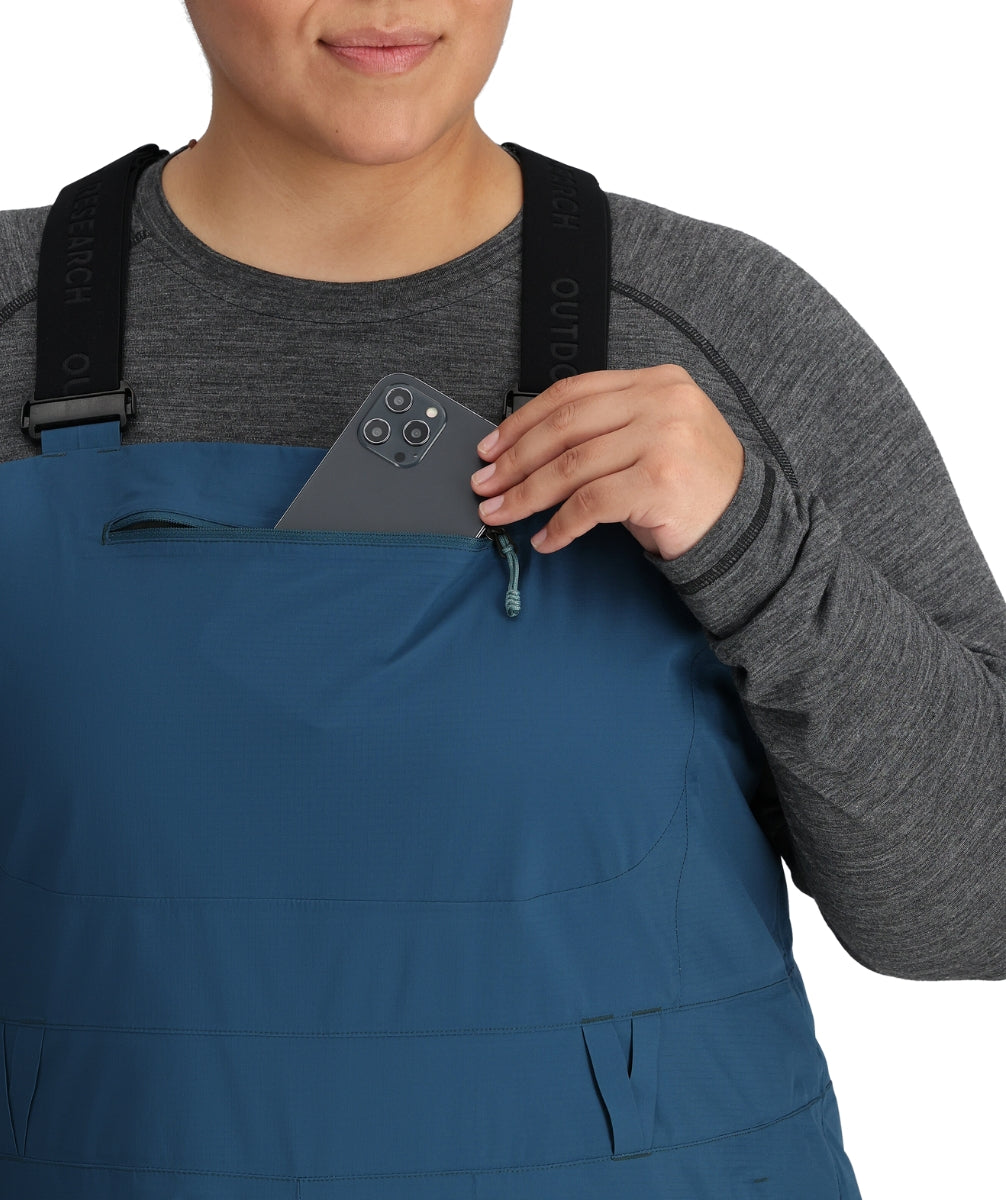 Outdoor Research Carbide Women's Plus Size Bibs Shell Pants Harbor Sizes 2X-4X