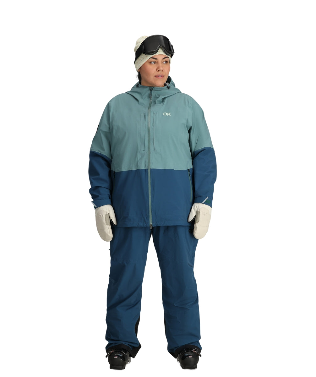 Outdoor Research Carbide Women's Plus Size Bibs Shell Pants Harbor Sizes 2X-4X