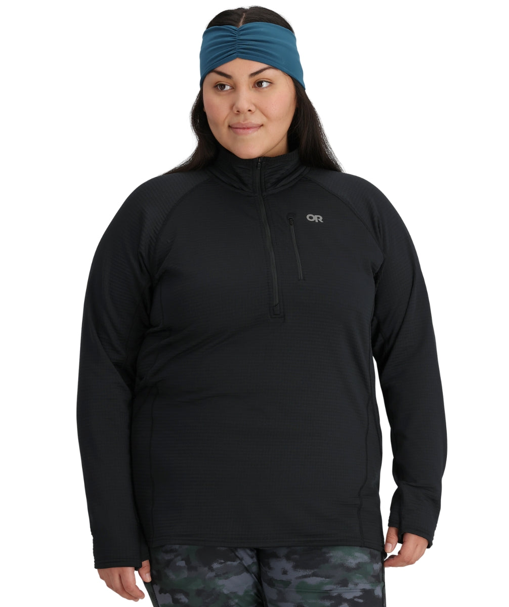 Outdoor Research Vigor Half Zip Women’s Plus Size Skivvy Black USA sizes 1X-4X