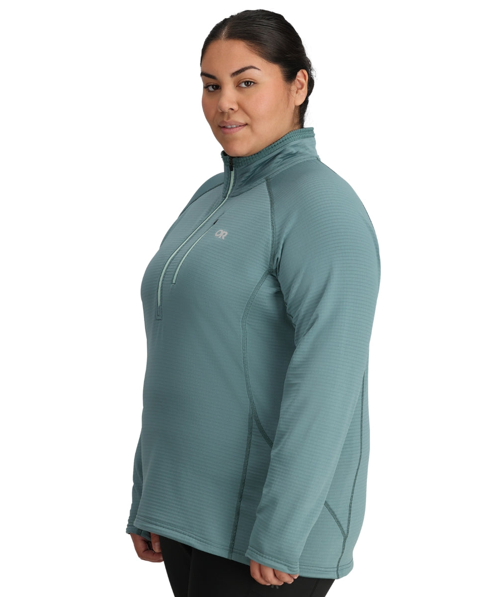 Pre-Order: Outdoor Research Vigor Women’s Plus Size Half Zip Grid Fleece Neptune Sizes 2X-3X