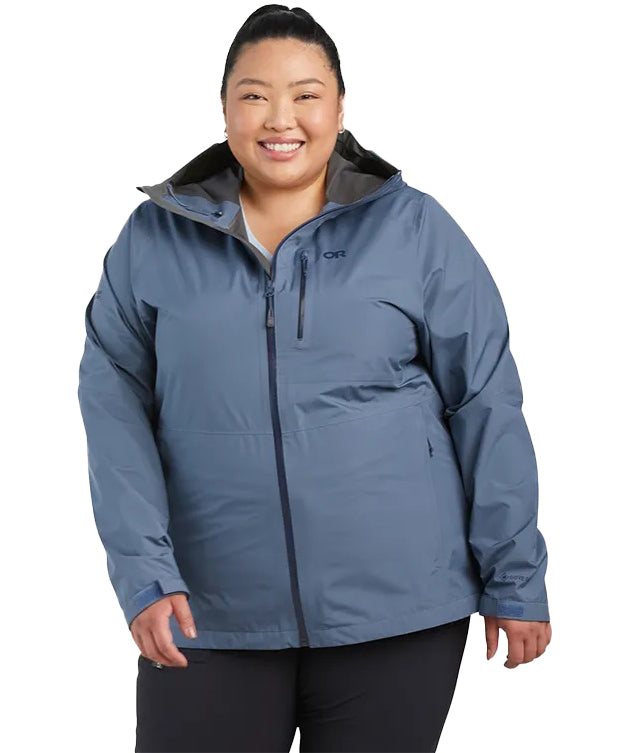 CLEARANCE - Outdoor Research Women’s Aspire II Goretex Rain Shell Jacket Nimbus Blue size 1X