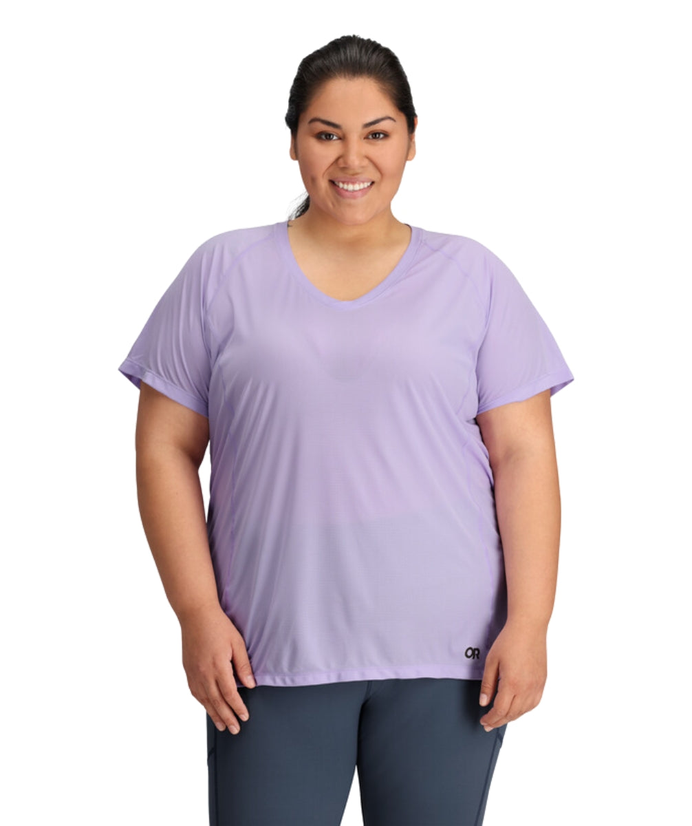 Outdoor Research Echo Womens Plus Size T-Shirt Lavender 2X - 3X