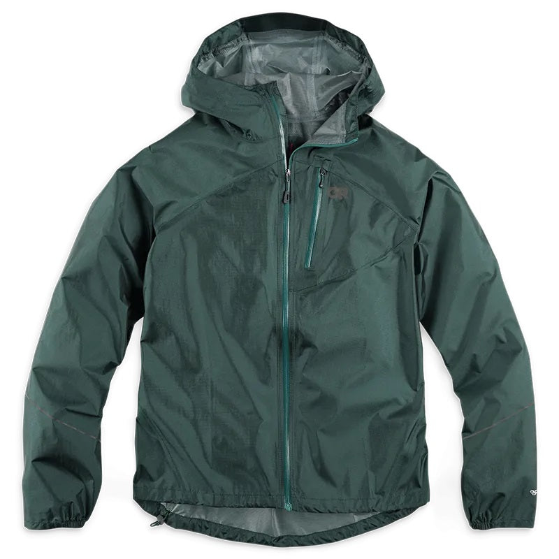 Outdoor Research Helium Women's Plus Size Rain Jacket Treeline USA sizes 2X - 4X