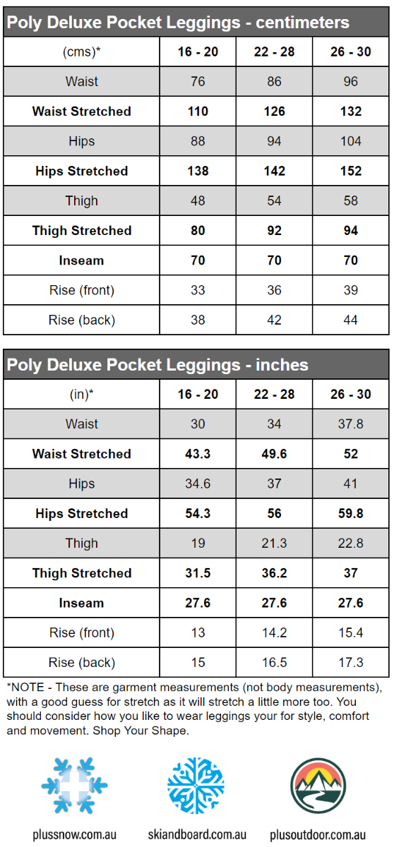 Polyanna Pocket Womens Plus Size Thermal Leggings Cherry Sizes 16-20+