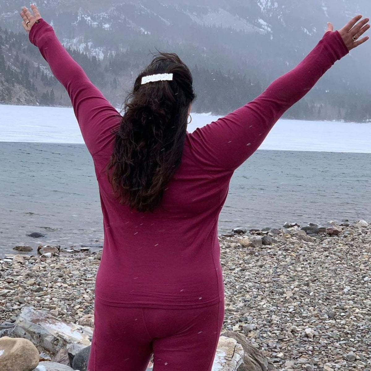 XTM Bulgaria Merino Wool Plus Size Thermal Top Burgundy Sizes 6-7XL