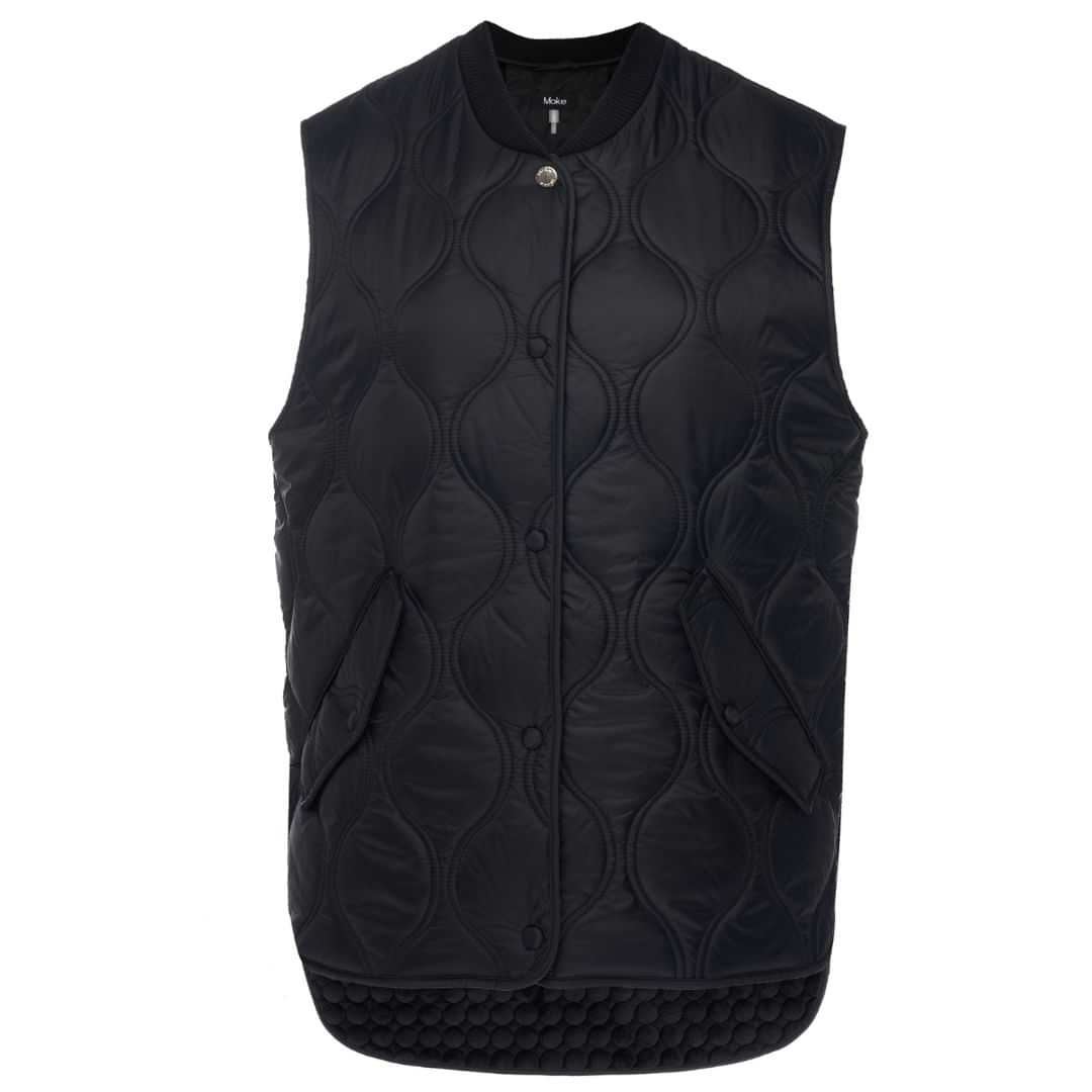 Moke Neve Womens Quilted Vest Black Plus Size 2XL - 4XL Video review