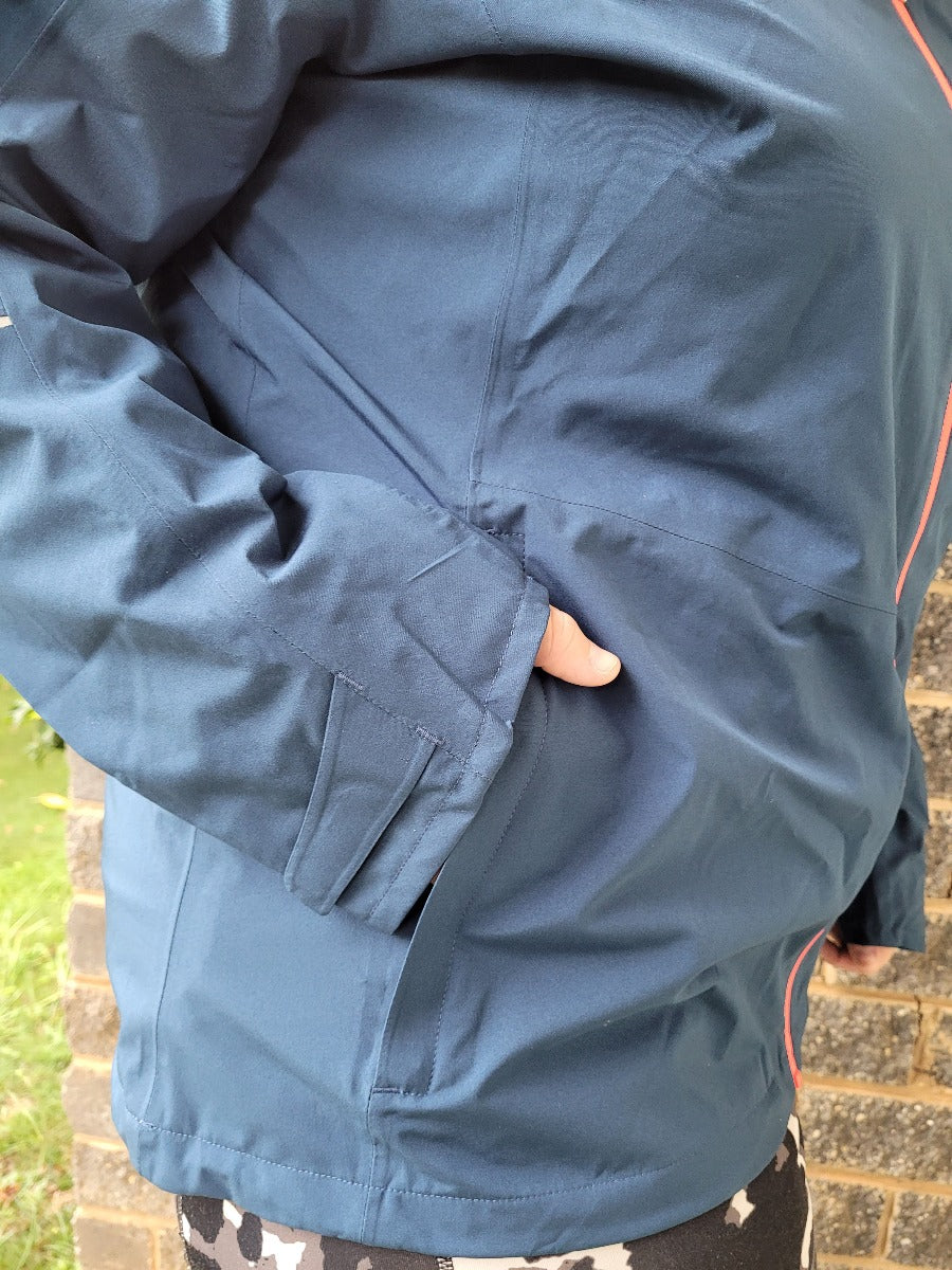 Raiski Maaren Womens Plus Size Rain Shell Jacket Titan Blue sizes 18-28