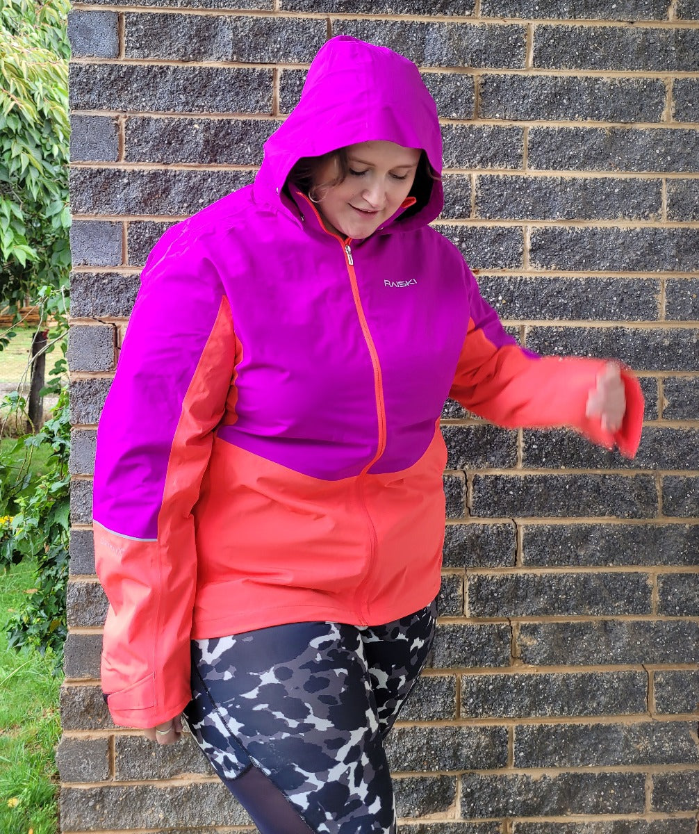 CLEARANCE - Raiski Maaren Womens Plus Size Rain Jacket Crocus Purple sizes 22-24