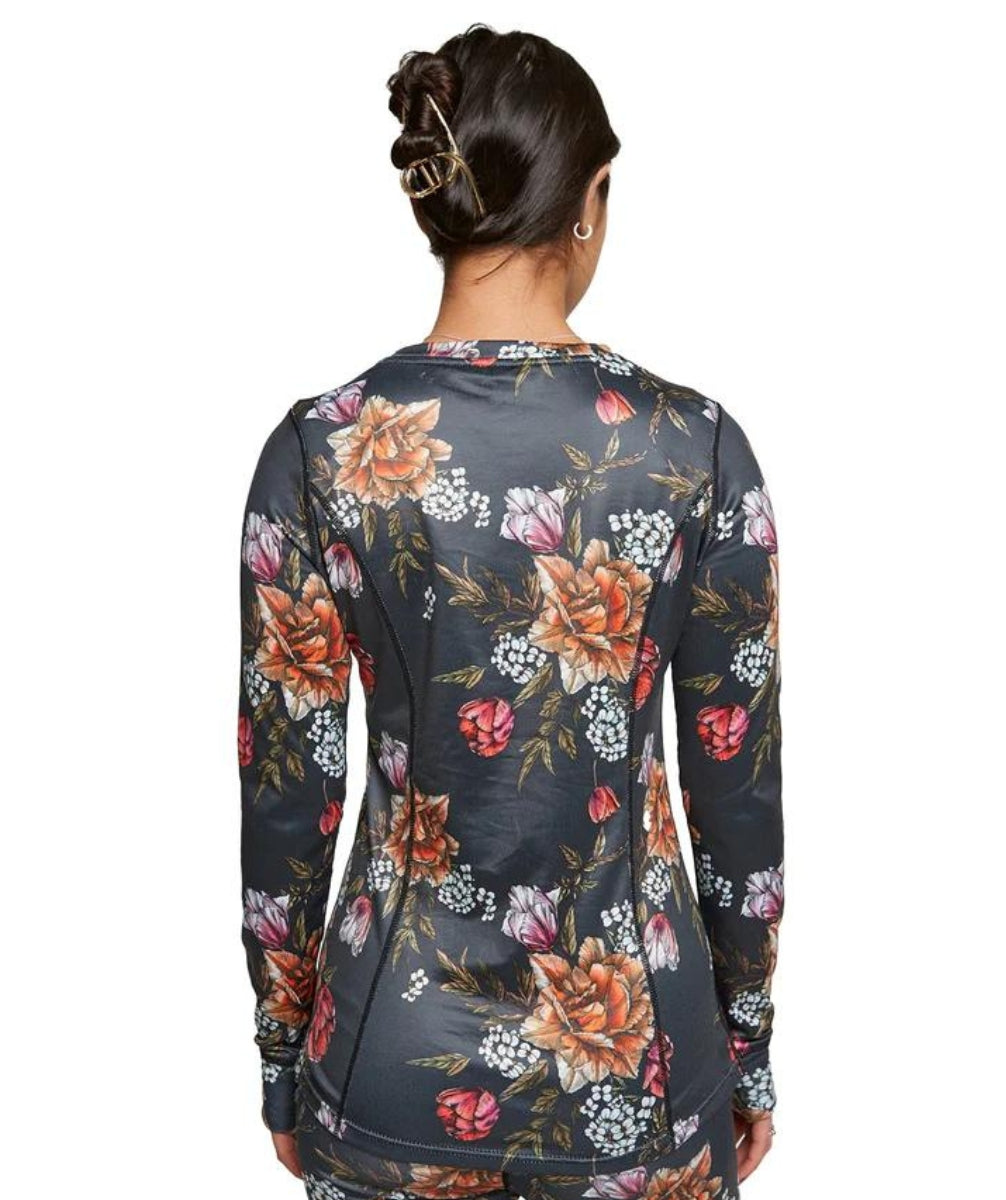 Rojo Best Living Womens Plus Size Thermal Top Bouquet Sizes 3XL-4XL
