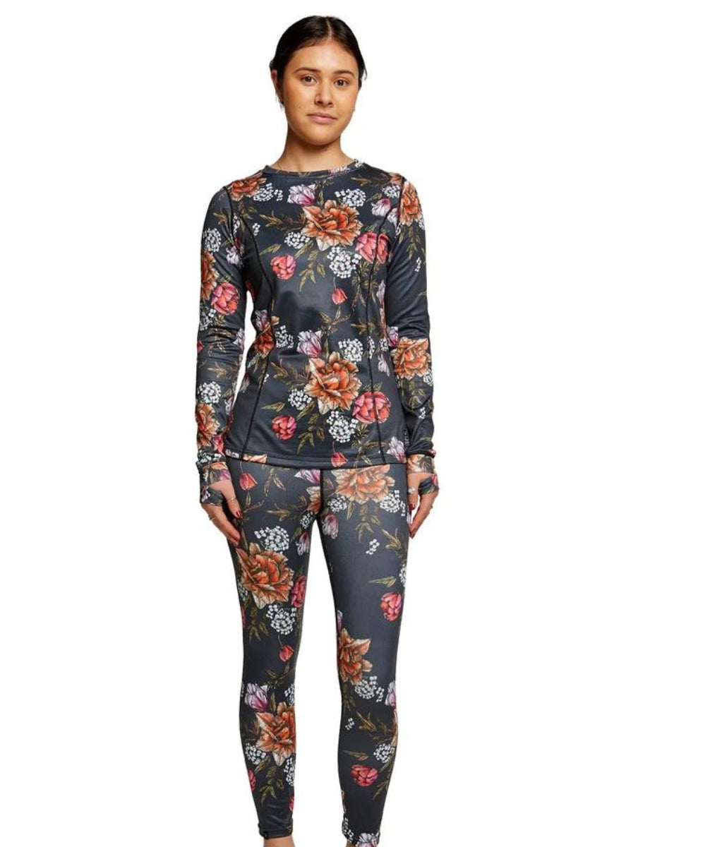 Rojo Best Living Womens Plus Size Thermal Top Bouquet Sizes 3XL-4XL