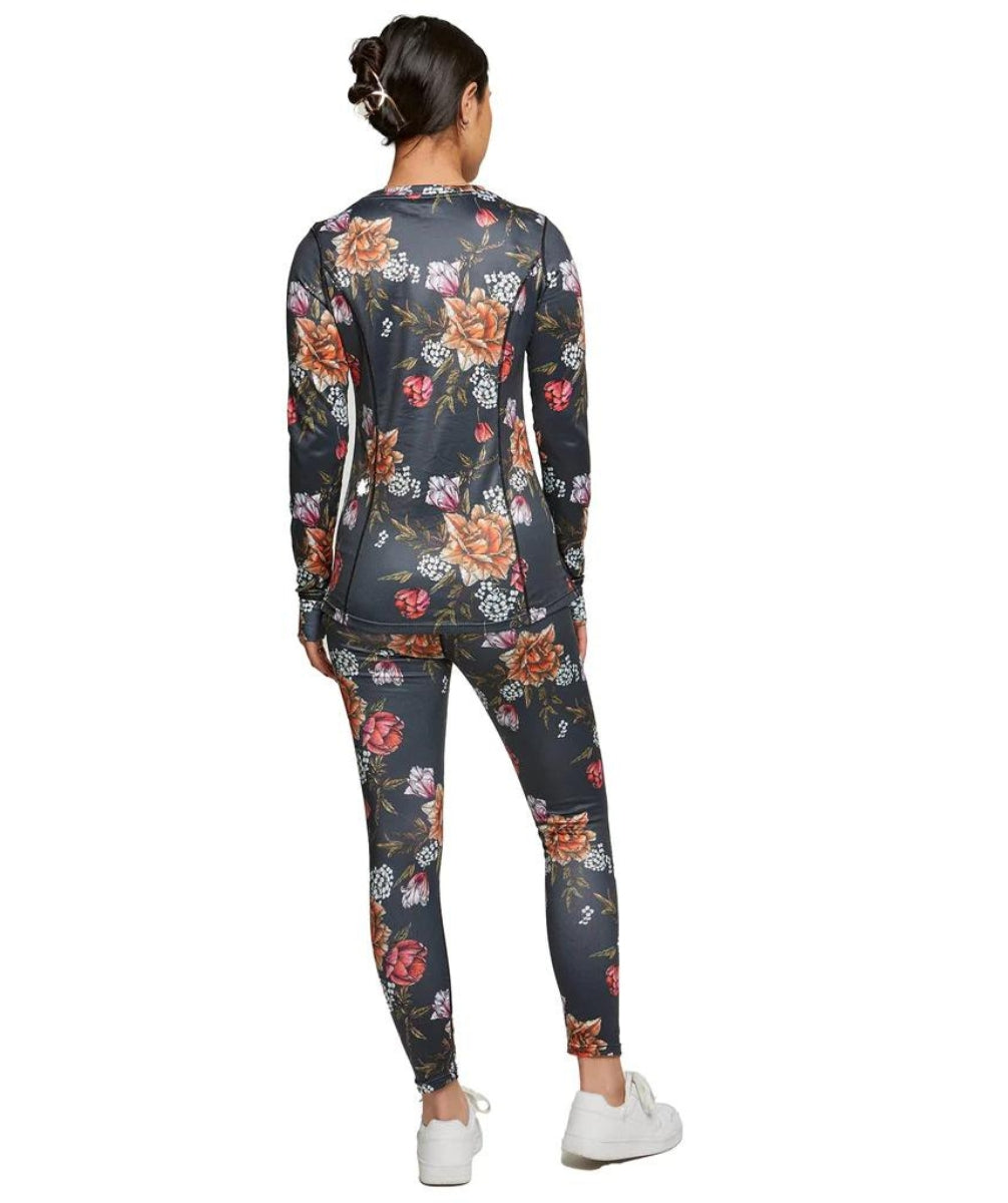 Rojo Best Living Womens Plus Size Thermal Top Bouquet Sizes 3XL-4XL