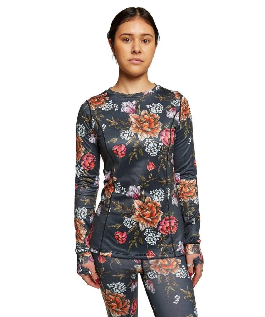 Rojo Best Living Womens Plus Size Thermal Top Bouquet Sizes 3XL-4XL