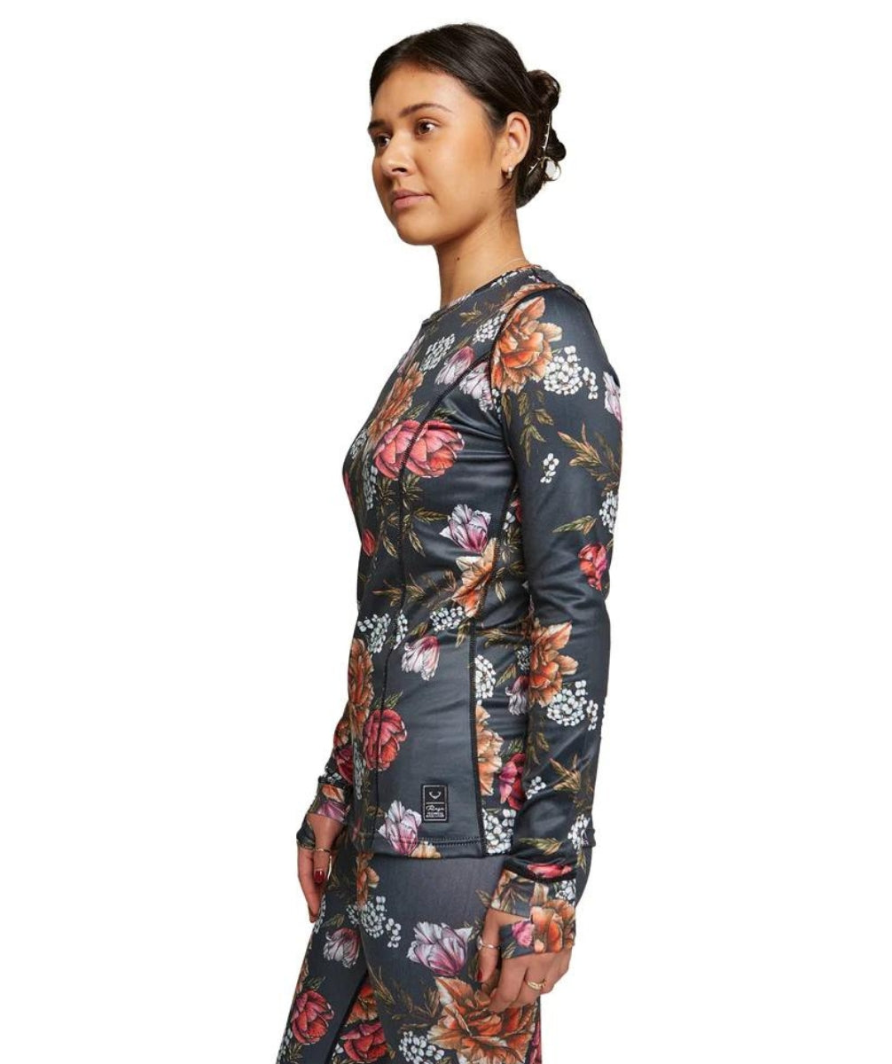 Rojo Best Living Womens Plus Size Thermal Top Bouquet Sizes 3XL-4XL
