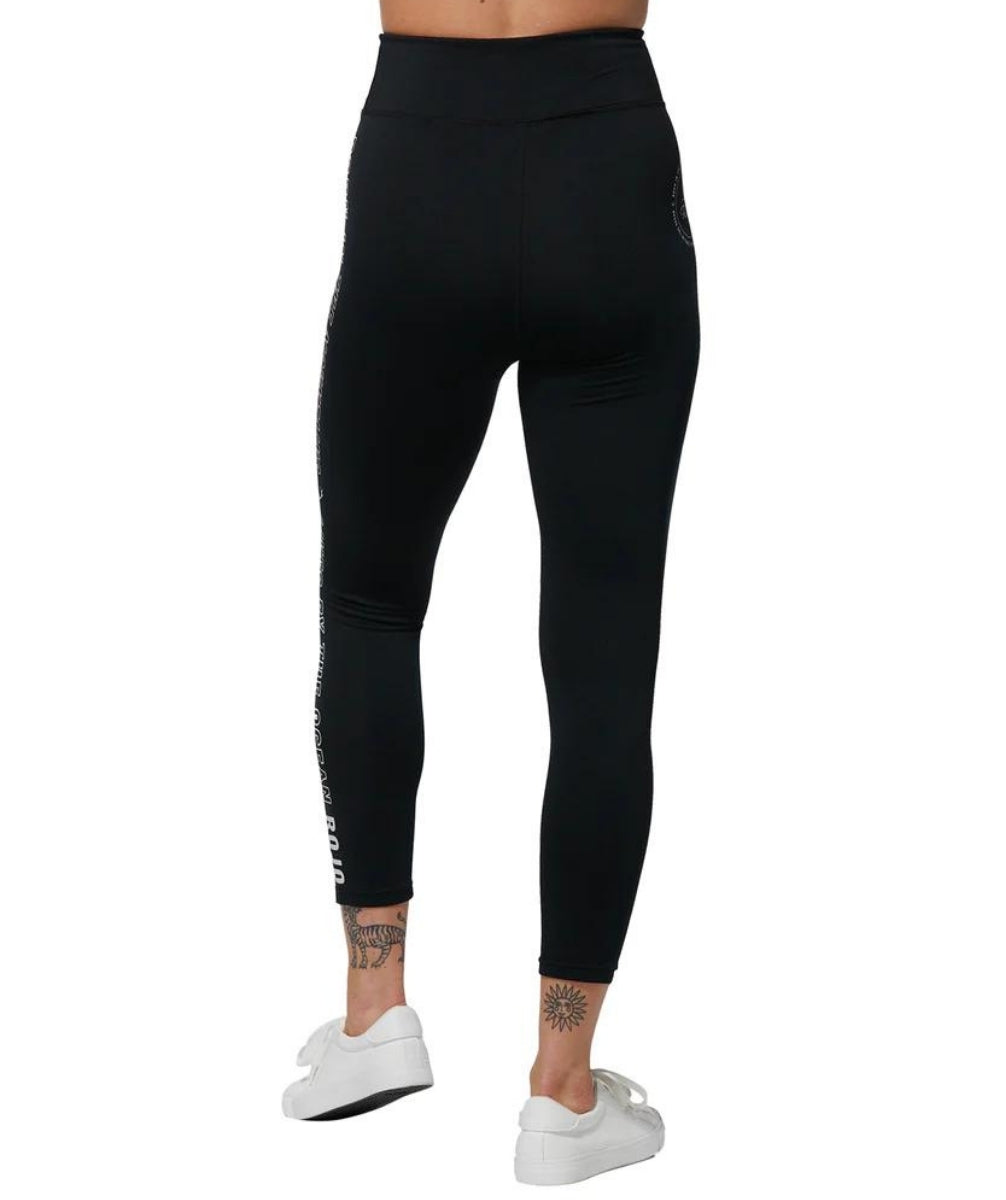 Rojo Tranquility 7/8 Womens Plus Size Thermal Pants Black Sizes 3XL-5XL