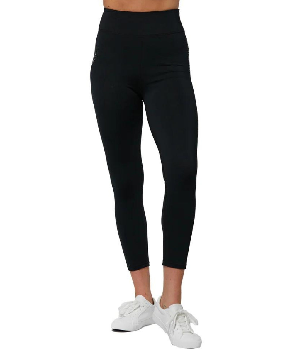 Rojo Tranquility 7/8 Womens Plus Size Thermal Pants Black Sizes 3XL-5XL