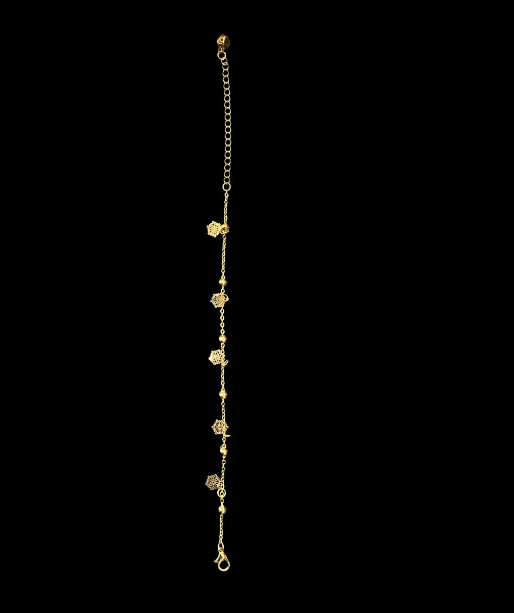 Rosie Snowflake Rose Gold Anklet / Bracelet Womens Snowflaked Jewellery
