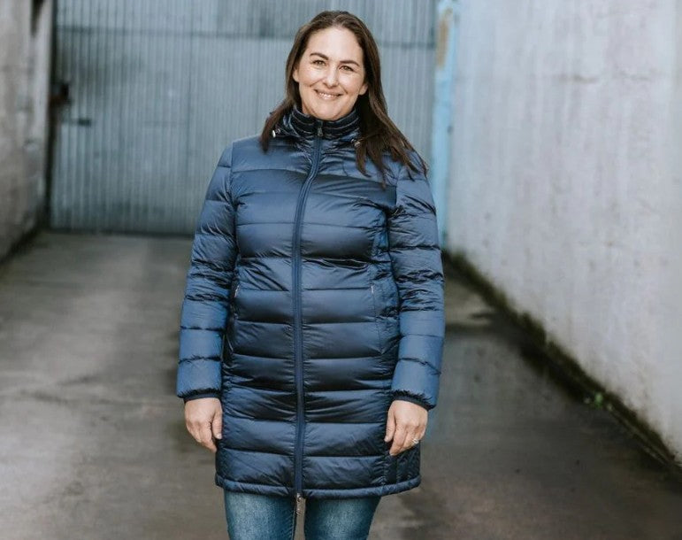 Moke Sarah Womens Plus Size Long Down Jacket Moonlight 3XL-4XL