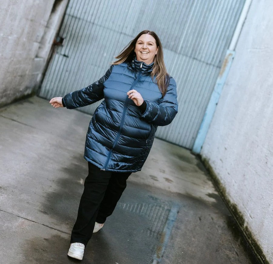 Moke Sarah Womens Plus Size Long Down Jacket Moonlight 3XL-4XL