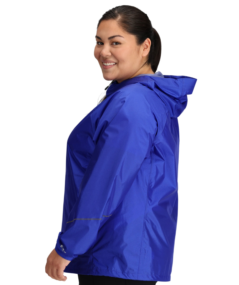 CLEARANCE - Outdoor Research Helium Women's Plus Size Rain Jacket Ultramarine USA sizes 1X - 2X