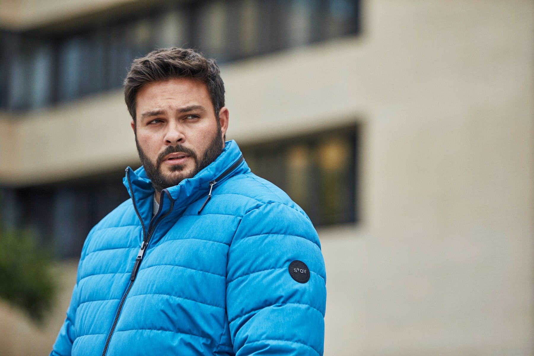 CLEARANCE - Stoy Friedrich Mens Plus Size Puffer Jacket Blue Sizes 2XL