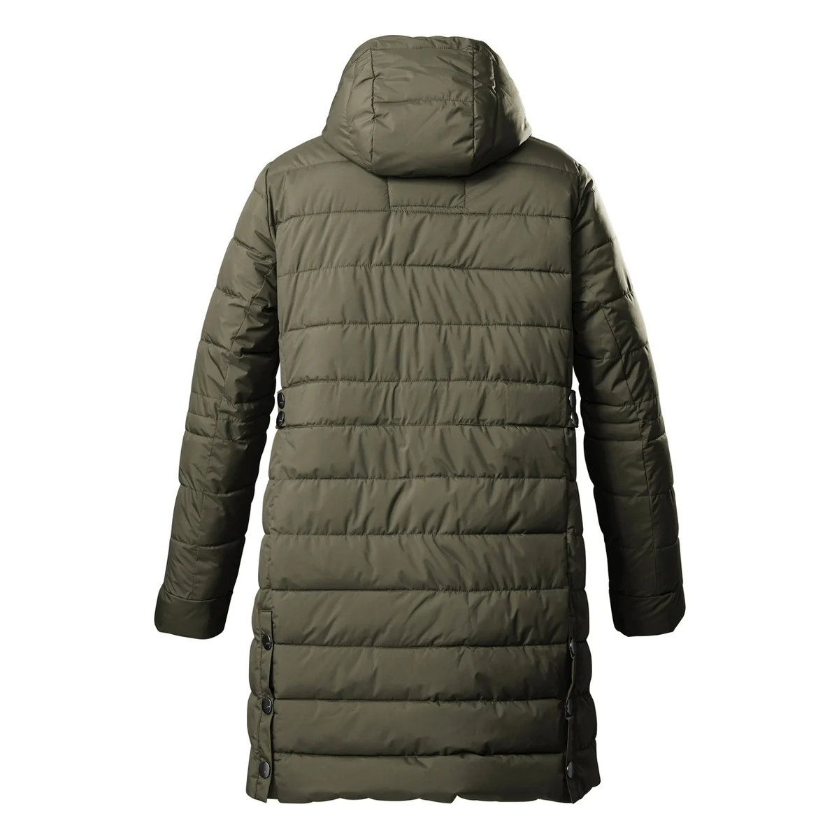 Stoy Abbess Womens Long Puffer Winter Coat Light Olive size 26-28