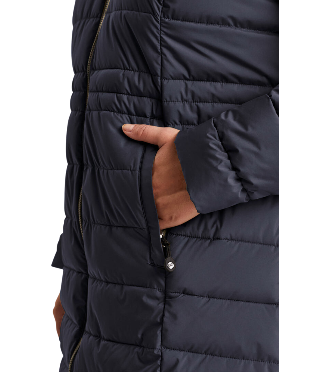 Stoy Abbess Women's Plus Size Long Puffer Winter Coat Navy sizes 20-26