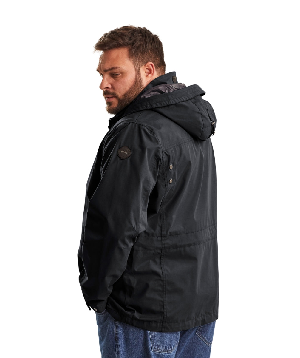 STOY Ben Men’s Plus Size Shell Jacket Black Size 3XL