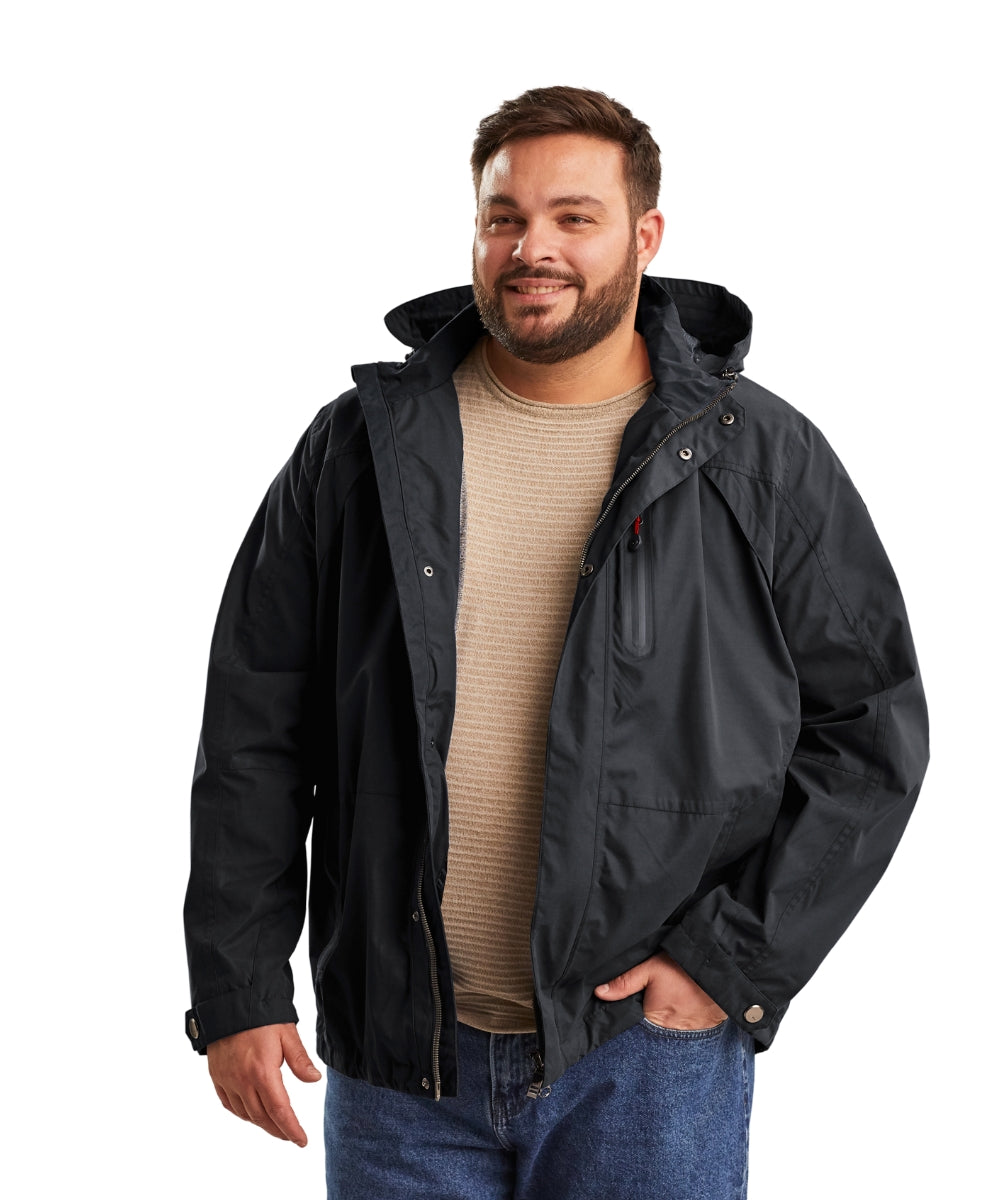 STOY Ben Men’s Plus Size Shell Jacket Black Size 3XL