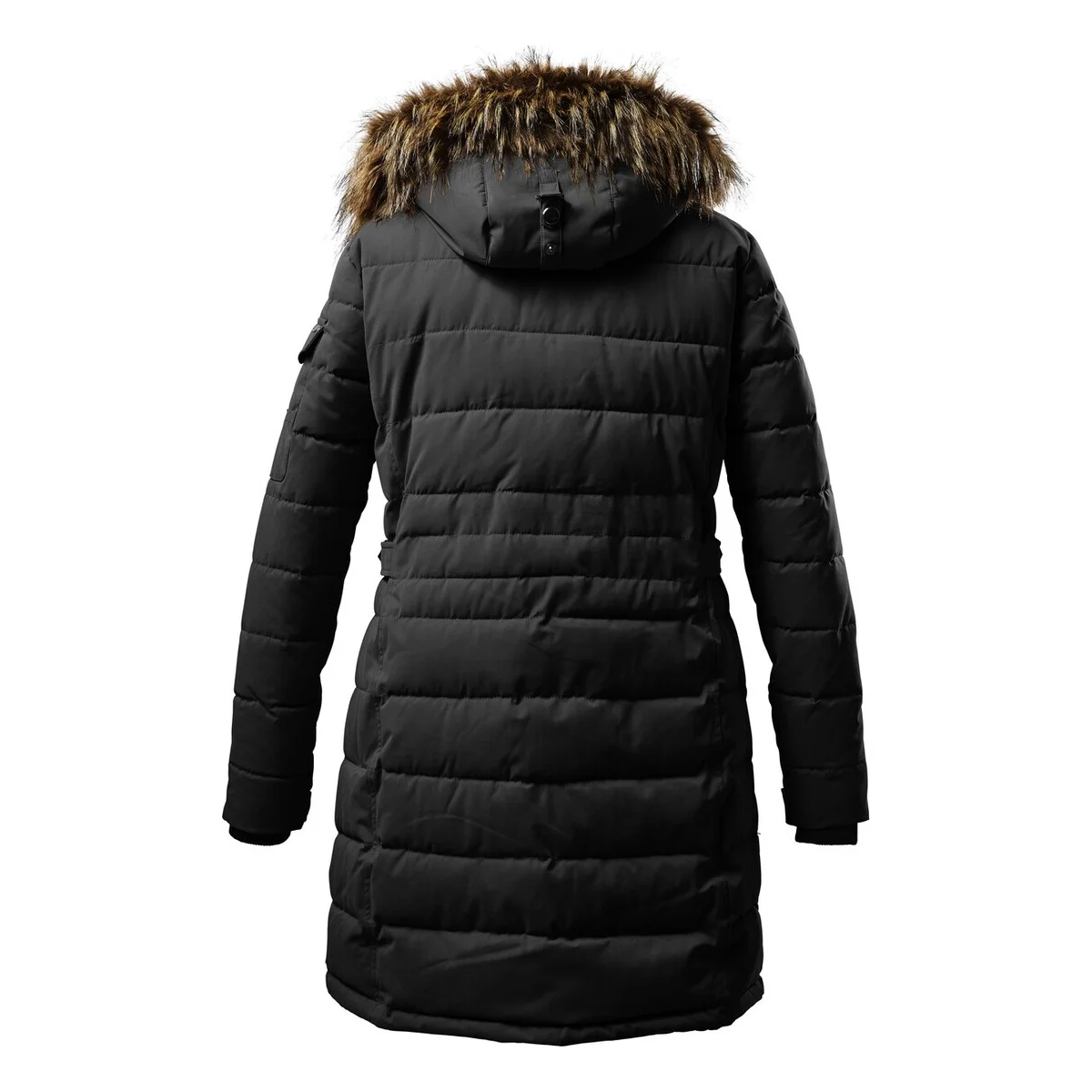 Stoy Brigitta Long Womens Plus Size Puffer Winter Coat Black sizes 20-22