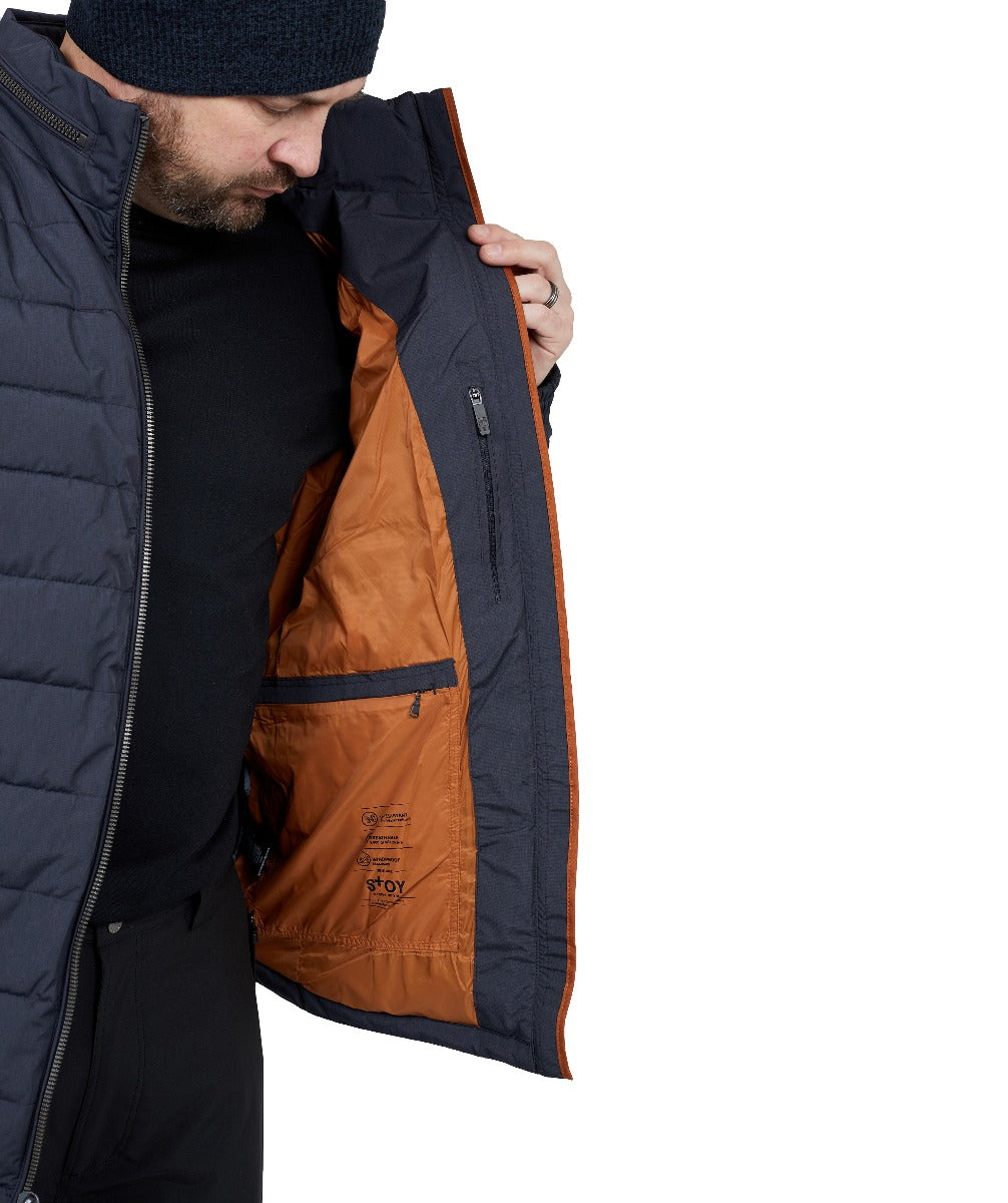 Stoy Friedrich Mens Plus Size Puffer Jacket Dark Navy Sizes 2XL