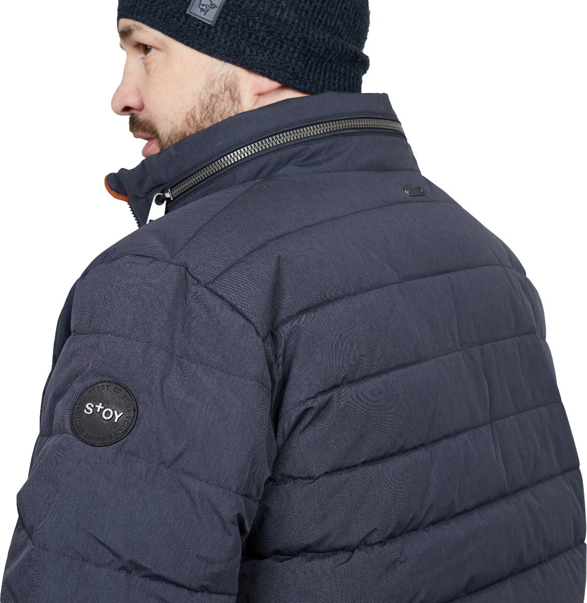Stoy Friedrich Mens Plus Size Puffer Jacket Dark Navy Sizes 2XL