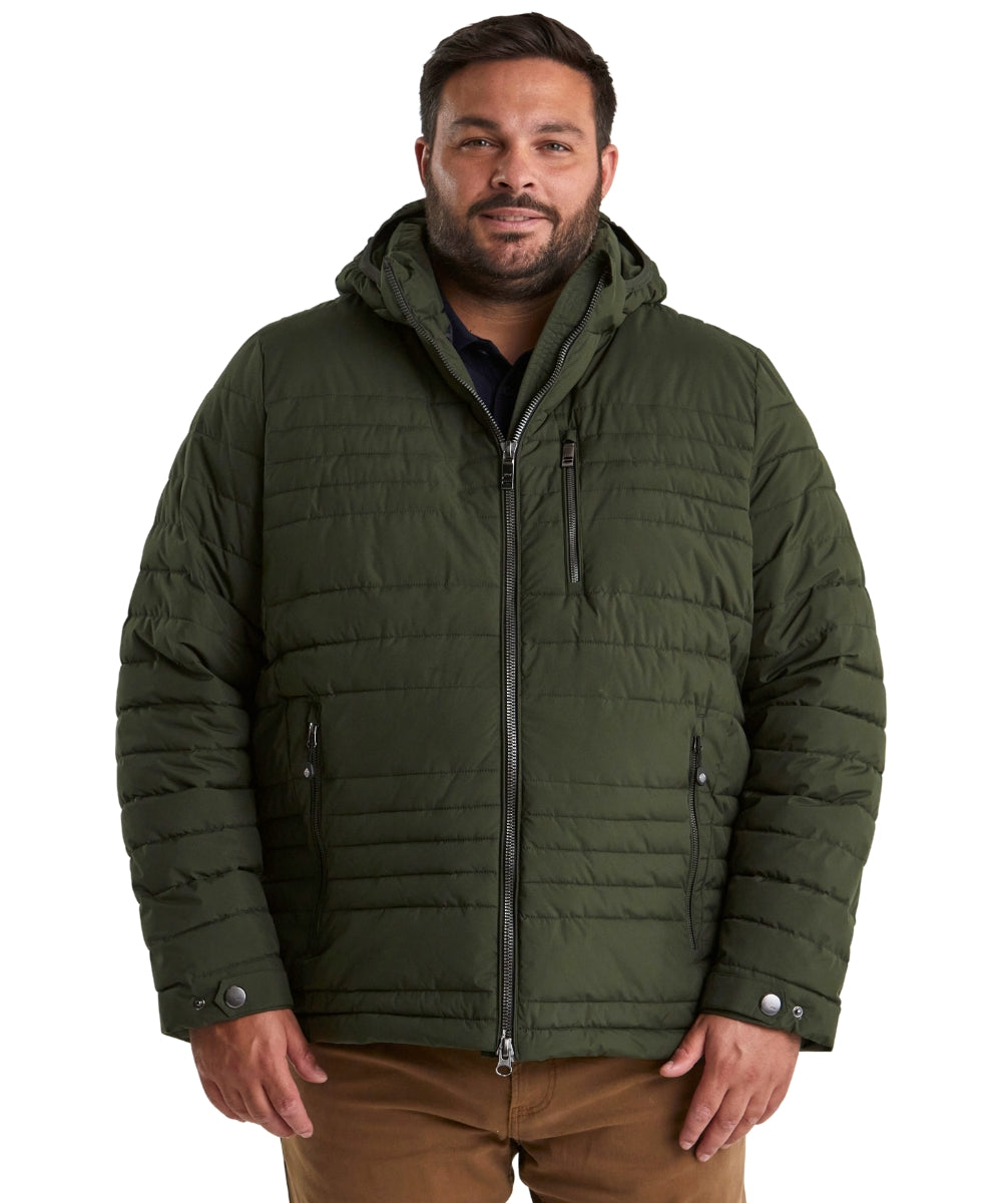 Stoy Hugo Mens Plus Size Puffer Jacket Olive 3XL-6XL