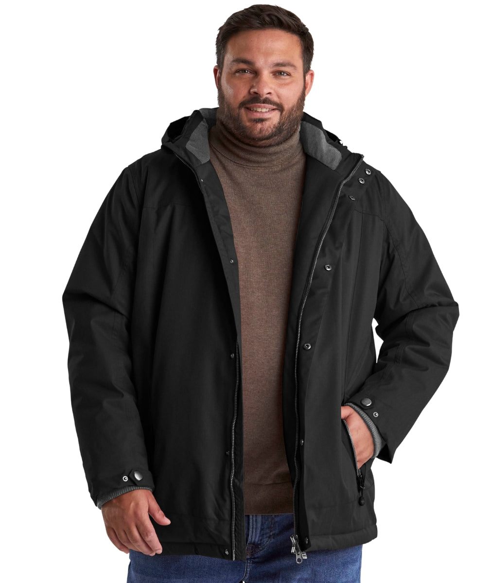 STOY Kale Men’s Plus Size Jacket Black & Grey Sizes 3XL - 6XL