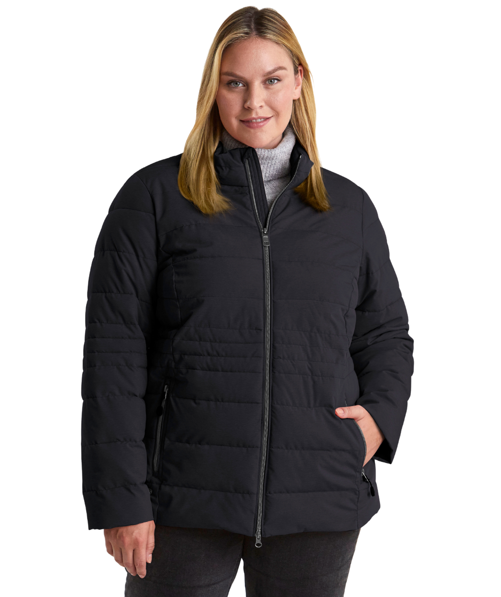 Pre-order: Stoy Mia Women’s Plus Size Puffer Jacket Black Blue Size 22