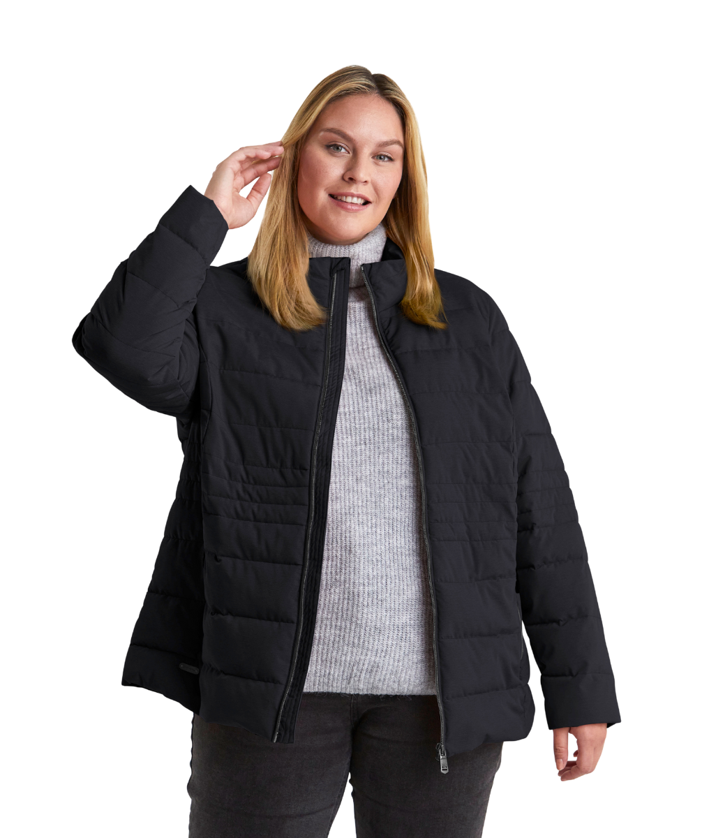 Pre-order: Stoy Mia Women’s Plus Size Puffer Jacket Black Blue Size 22
