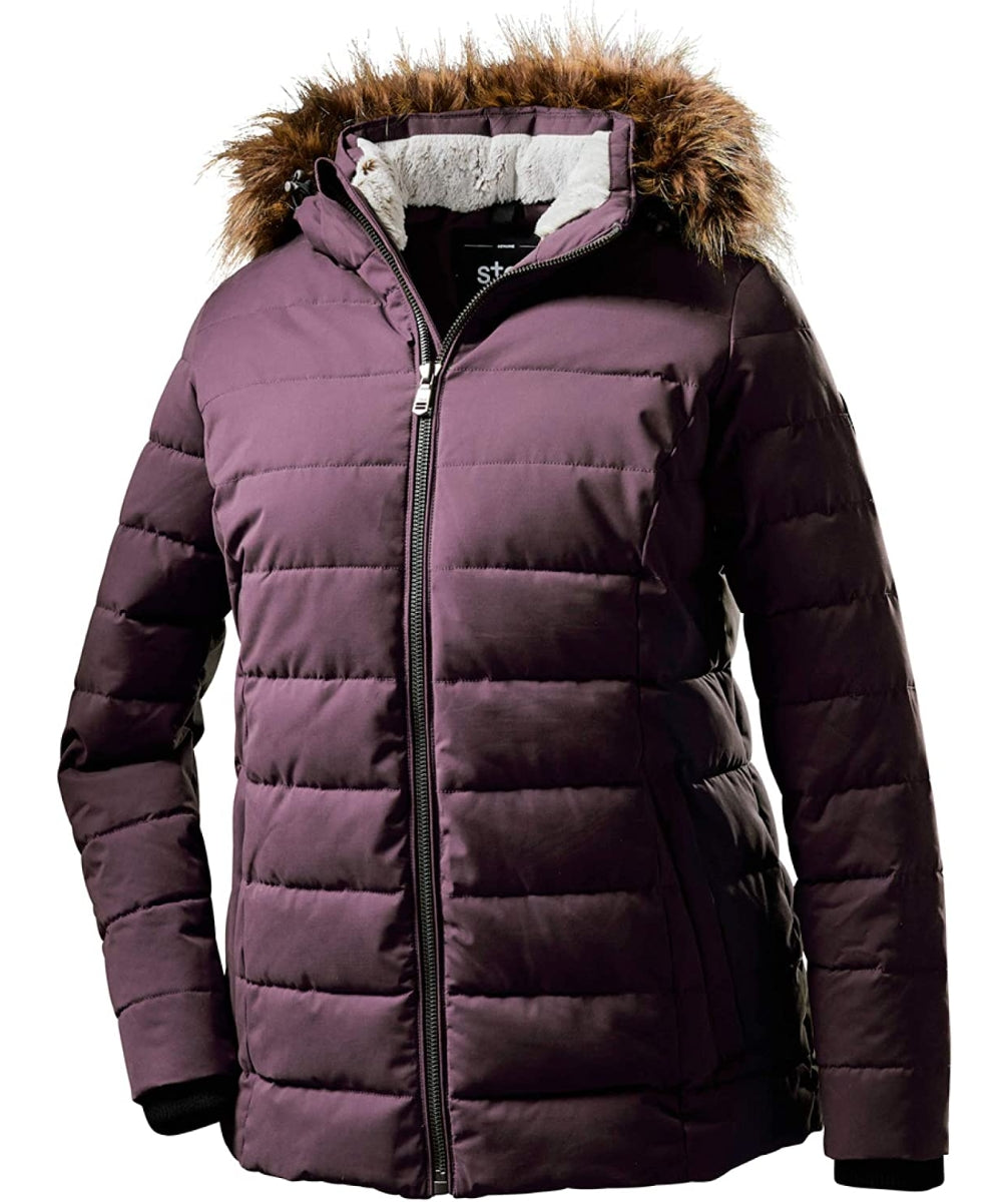 Stoy Sister Women's Plus Size Puffer Jacket Dark Purple Size 28
