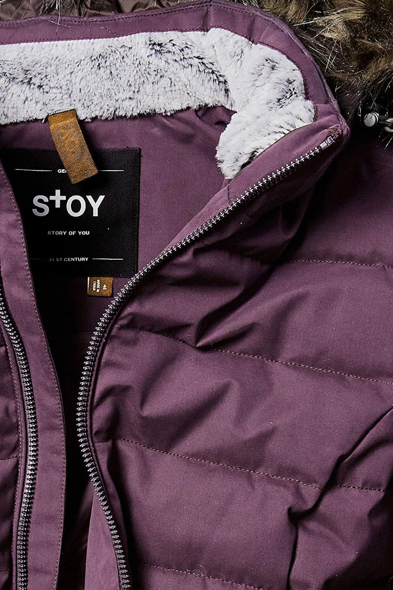 Stoy Sister Women's Plus Size Puffer Jacket Dark Purple Size 28