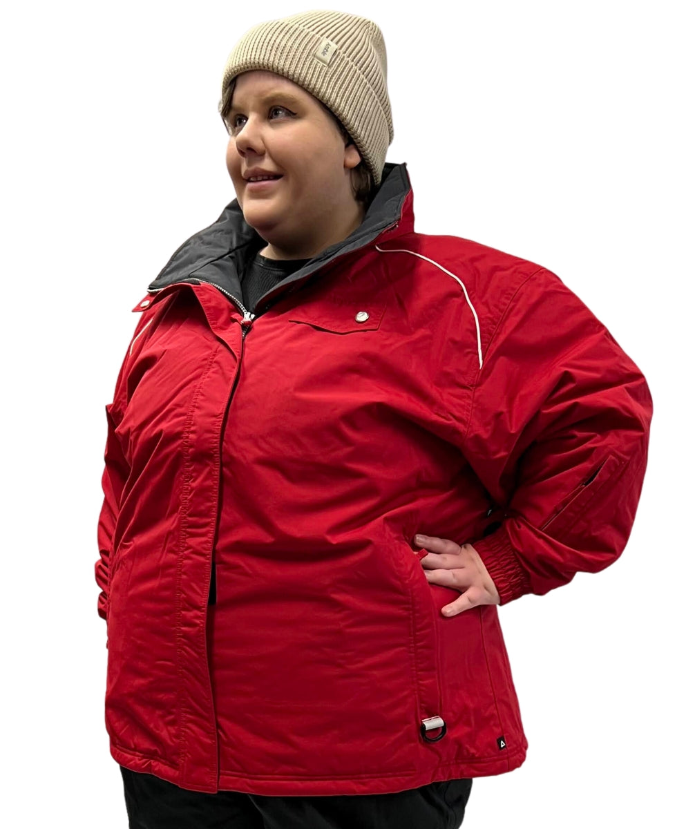 CLEARANCE - Vermont Womens Plus Size Snow Jacket Red Size 20