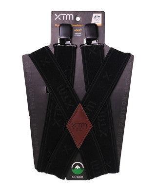XTM Braces Suspenders Wide Strap Black