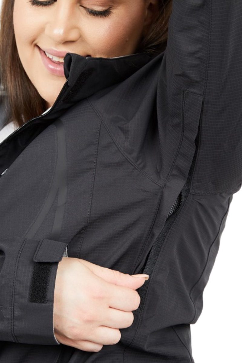 CLEARANCE - XTM Feathertop shell women's plus size rain Jacket Black Sizes 16-18