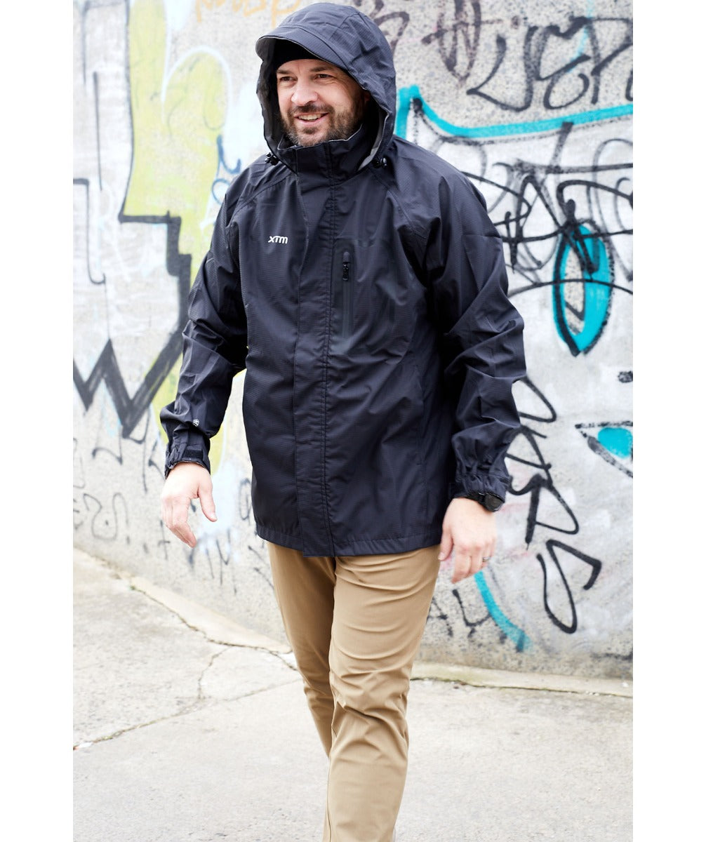 Preloved - XTM Kakadu Mens Plus Size RAIN Jacket Black Size 3XL