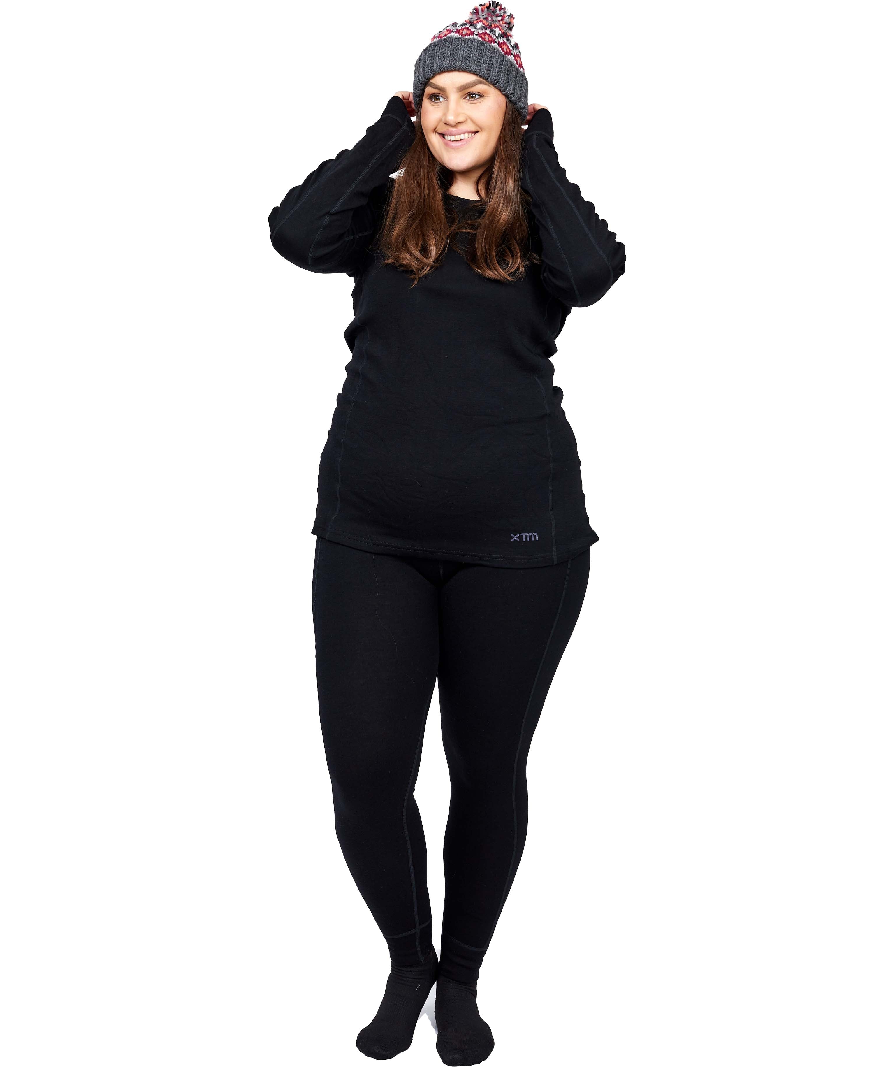 XTM Siberia Merino Wool Plus Size Thermal Top Black XL-7XL