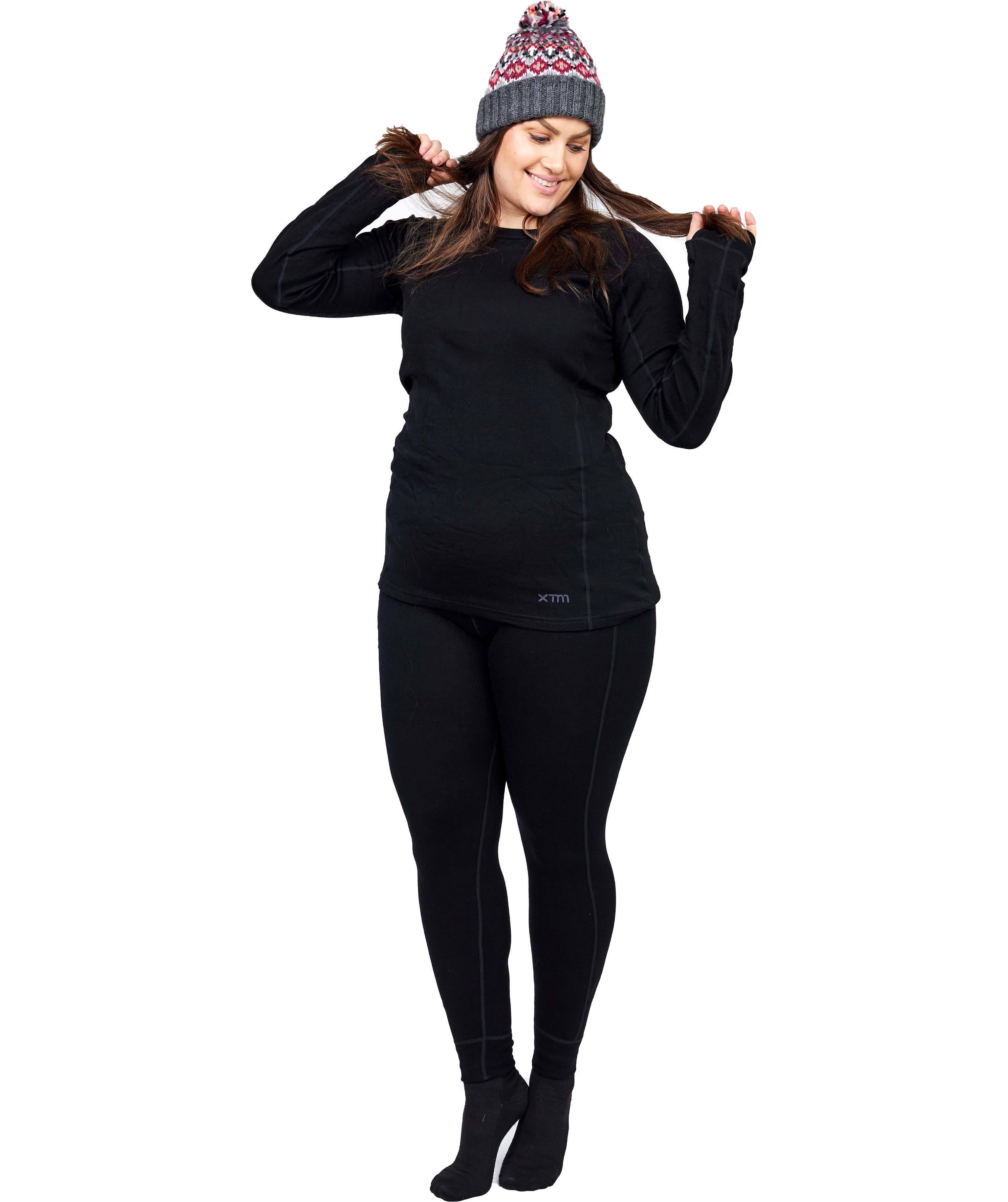 XTM Siberia Merino Wool Plus Size Thermal Top Black XL-7XL