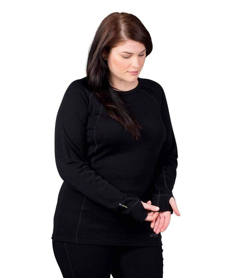 XTM Siberia Merino Wool Plus Size Thermal Top Black XL-7XL