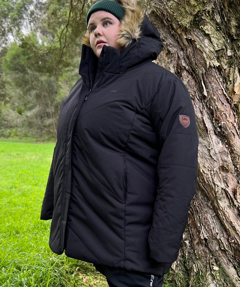 XTM Mont Blanc Womens Plus Size Long Jacket Black 18-22