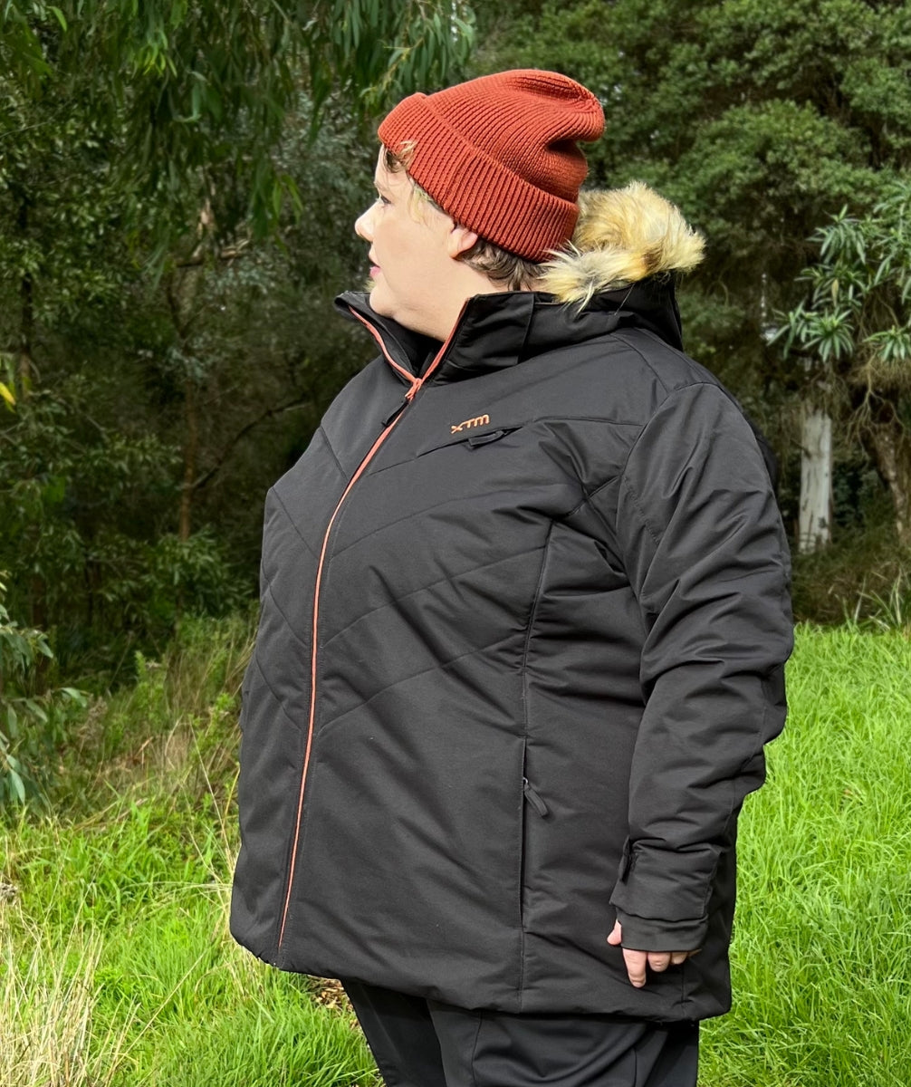 XTM Perisher Women's Plus Size Ski jacket Black Clay Plus Size 18 - 30